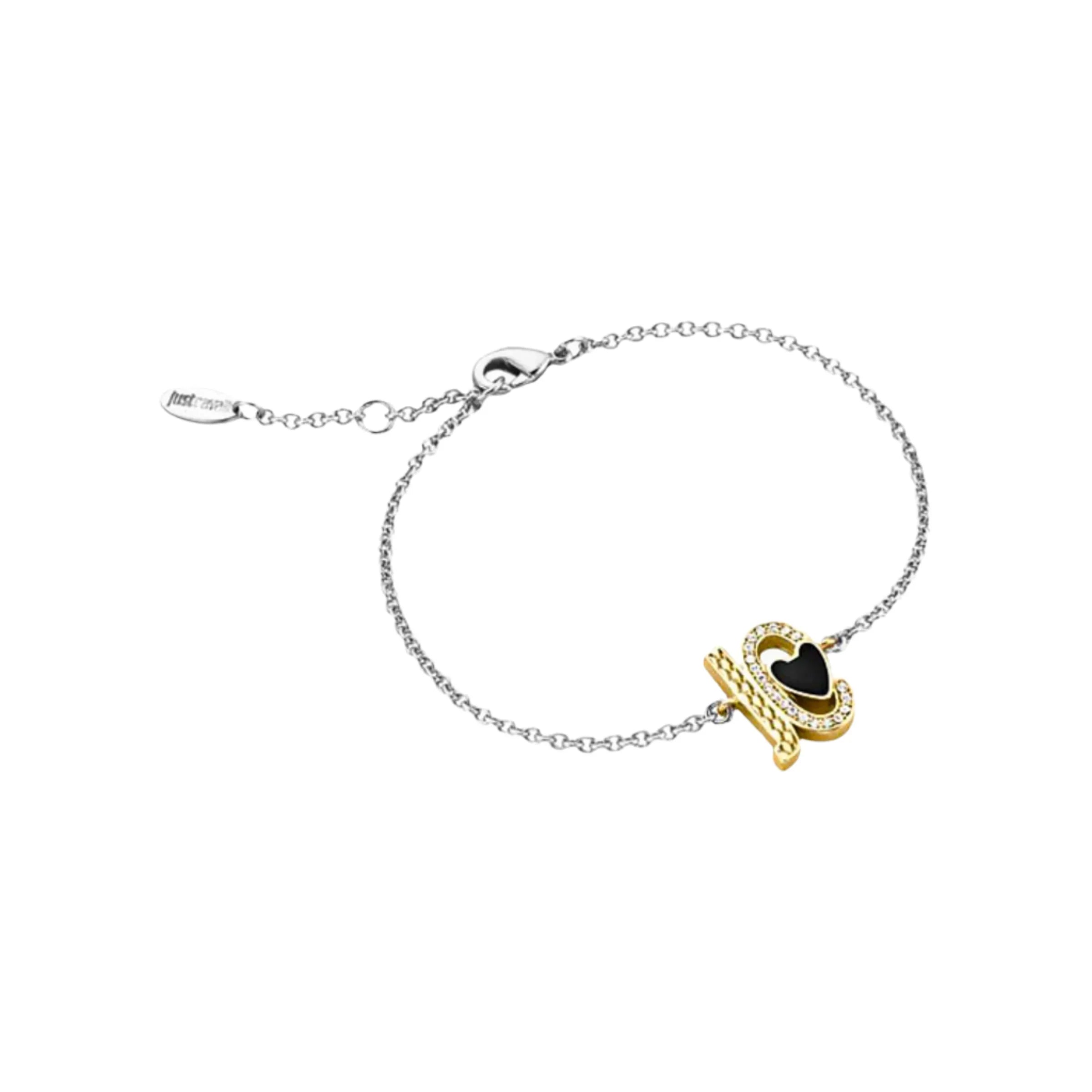 Just Cavalli Women's Silver & Gold Brass Bracelet, Silver | Jcfb00120400
