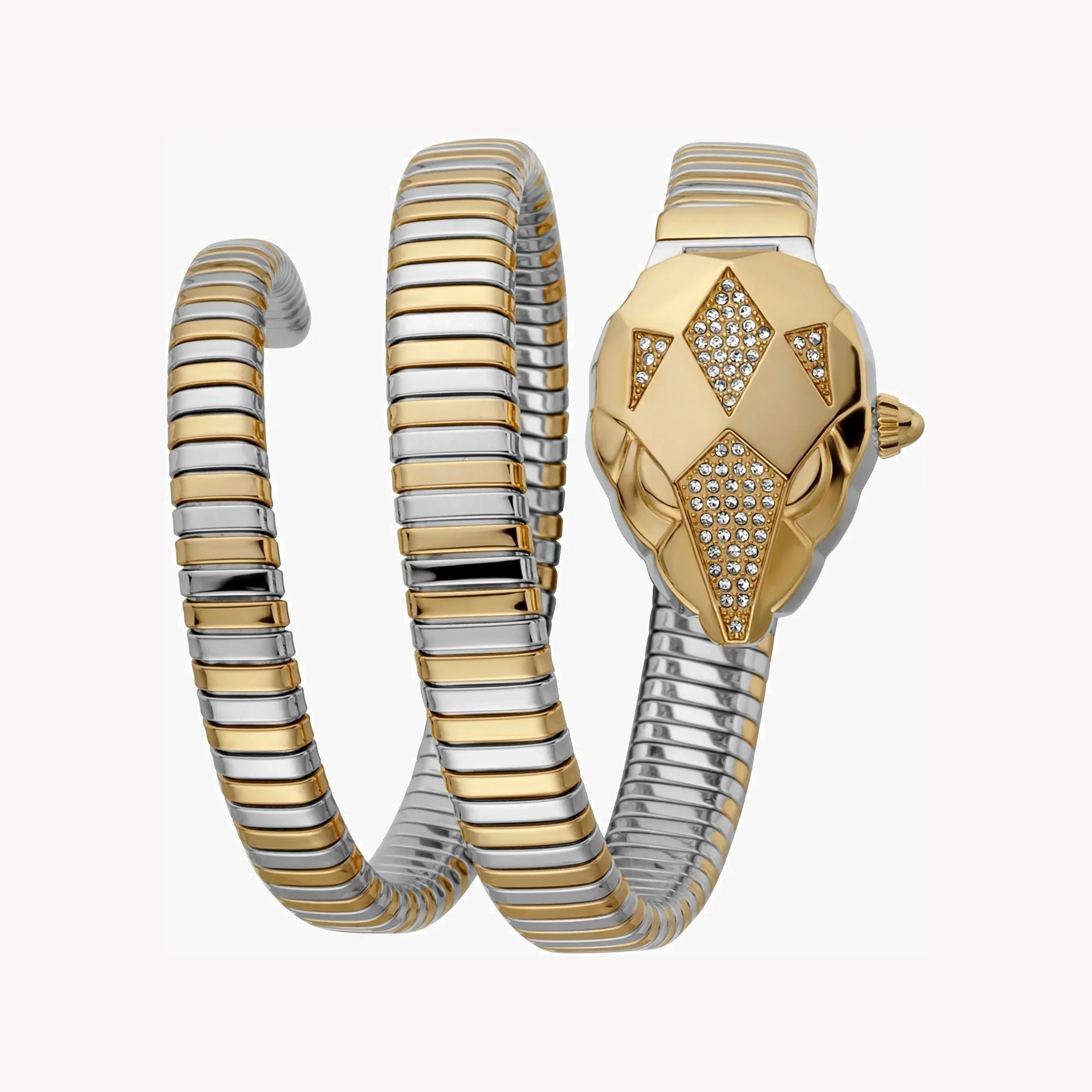Just Cavalli Women's Silver & Gold Watch, Silver Dial | Jc1l073m0045