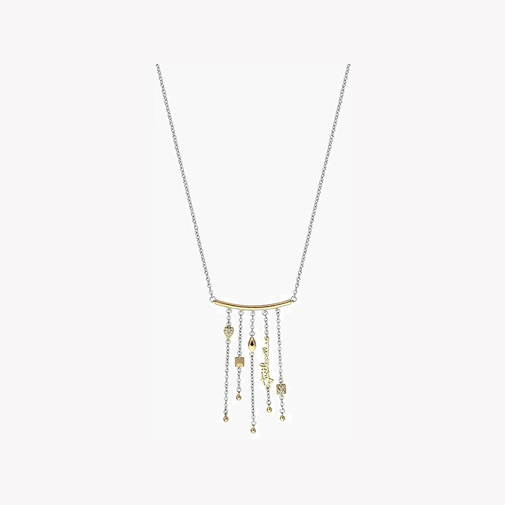 Just Cavalli Women's Silver Brass Necklace, Silver & Gold | Jcnl00620400
