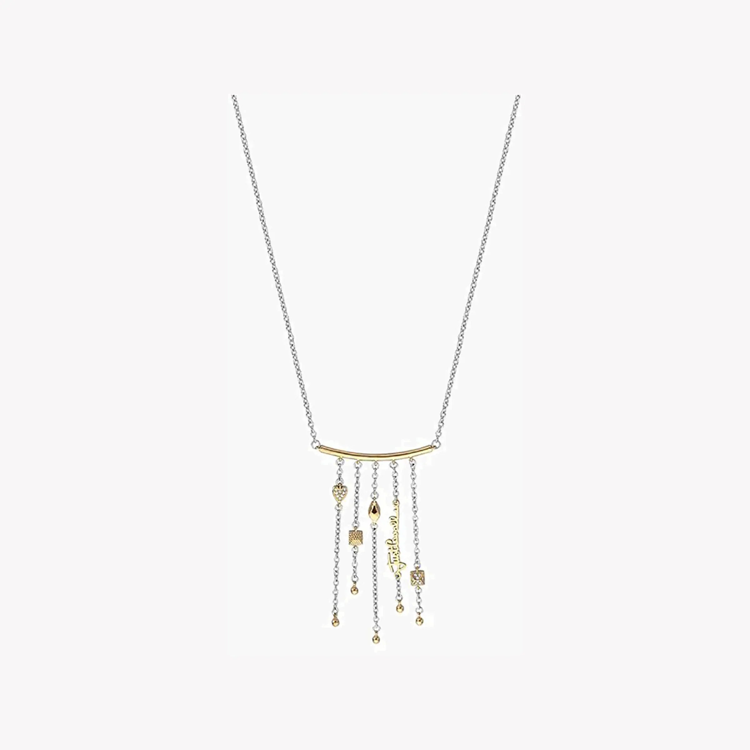 Just Cavalli Women's Silver Brass Necklace, Silver & Gold | Jcnl00620400