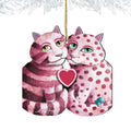 First Date Cat Wooden Ornaments by Laura Seeley - Pets Dog and Cats Decor - 8512060-LS