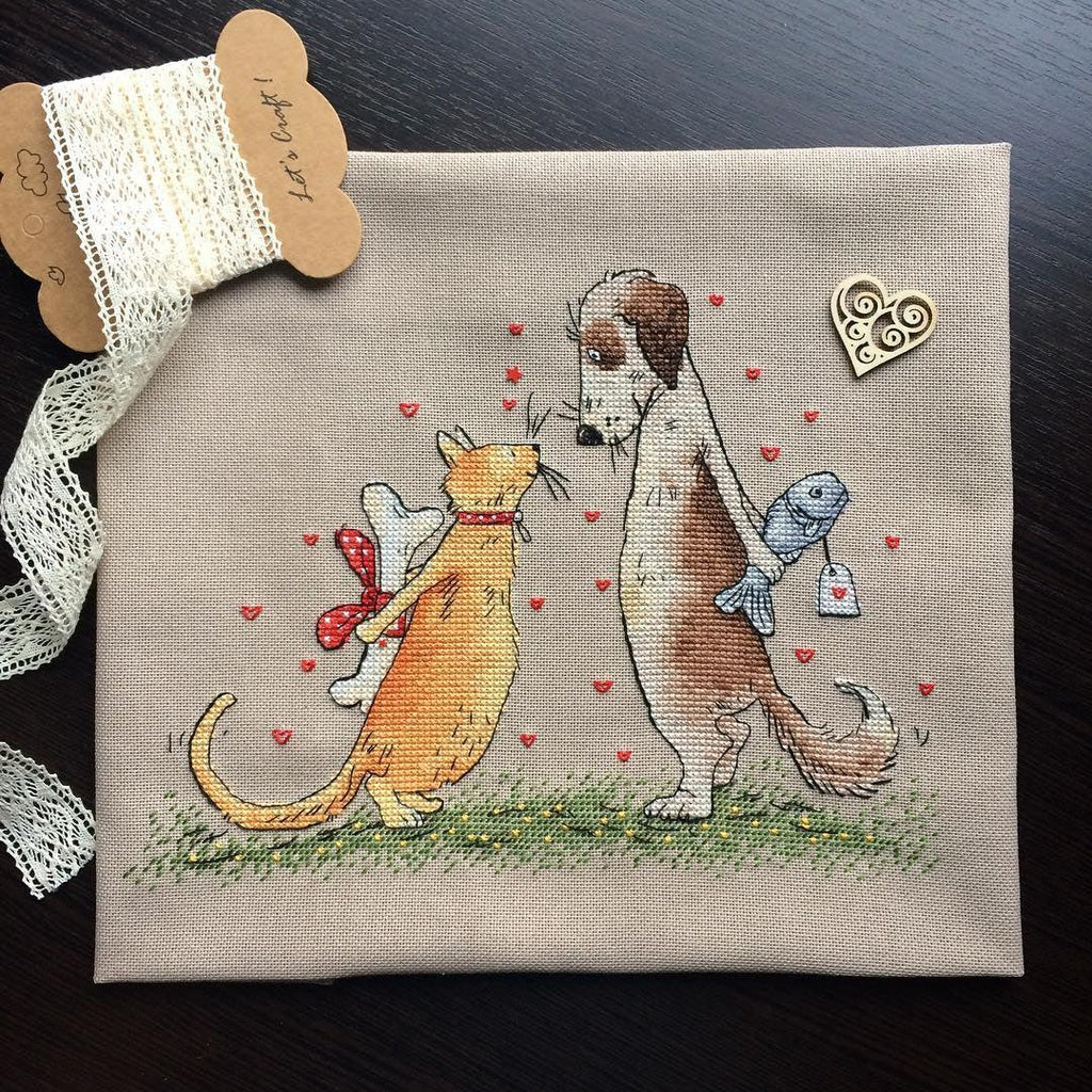 Cat and Dog - PDF Counted Cross Stitch Pattern-1
