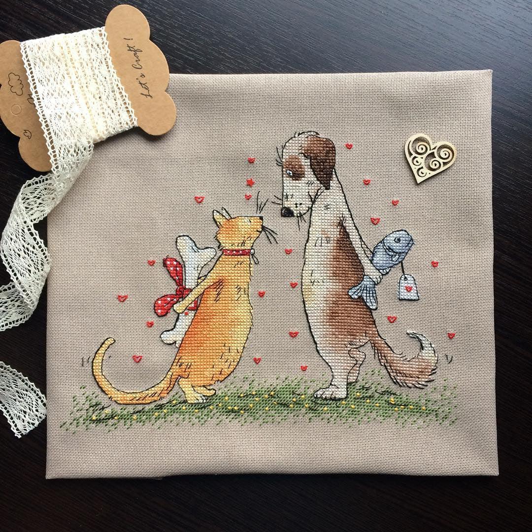 Cat and Dog - PDF Counted Cross Stitch Pattern-1