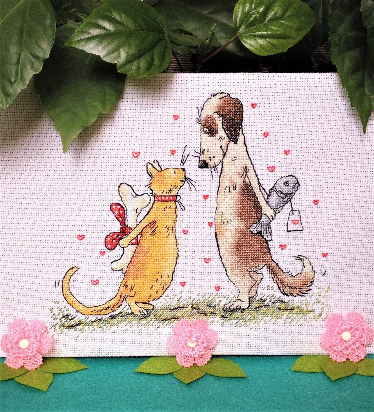 Cat and Dog - PDF Counted Cross Stitch Pattern-2