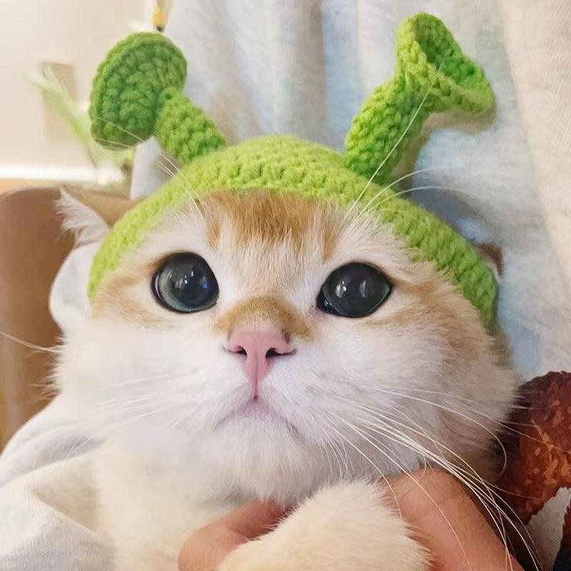 Cozy Knitted Pet Headgear - Handcrafted Cat And Dog Hat-3