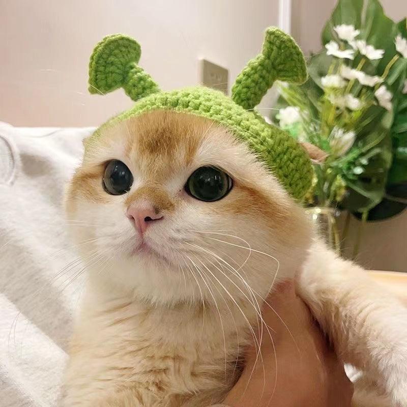 Cozy Knitted Pet Headgear - Handcrafted Cat And Dog Hat-2