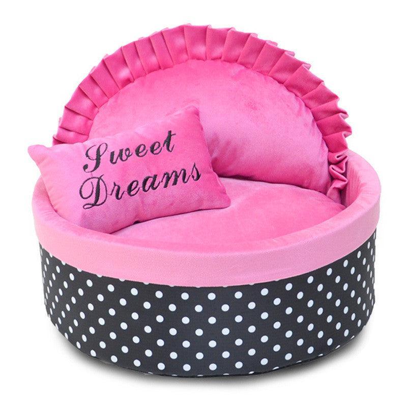 Cozy Polka Dot Dog Kennel And Cat Nest - Autumn And Winter Collection