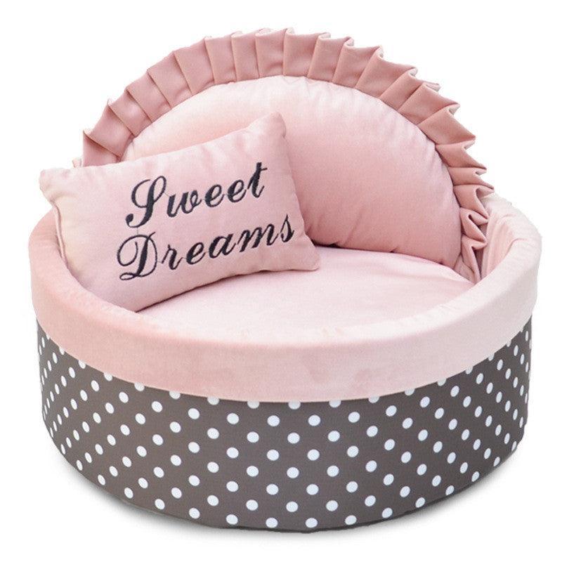 Cozy Polka Dot Dog Kennel And Cat Nest - Autumn And Winter Collection