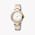 Esprit Women's Silver & Rose Gold Watch, Silver Dial | Es1l081m0015