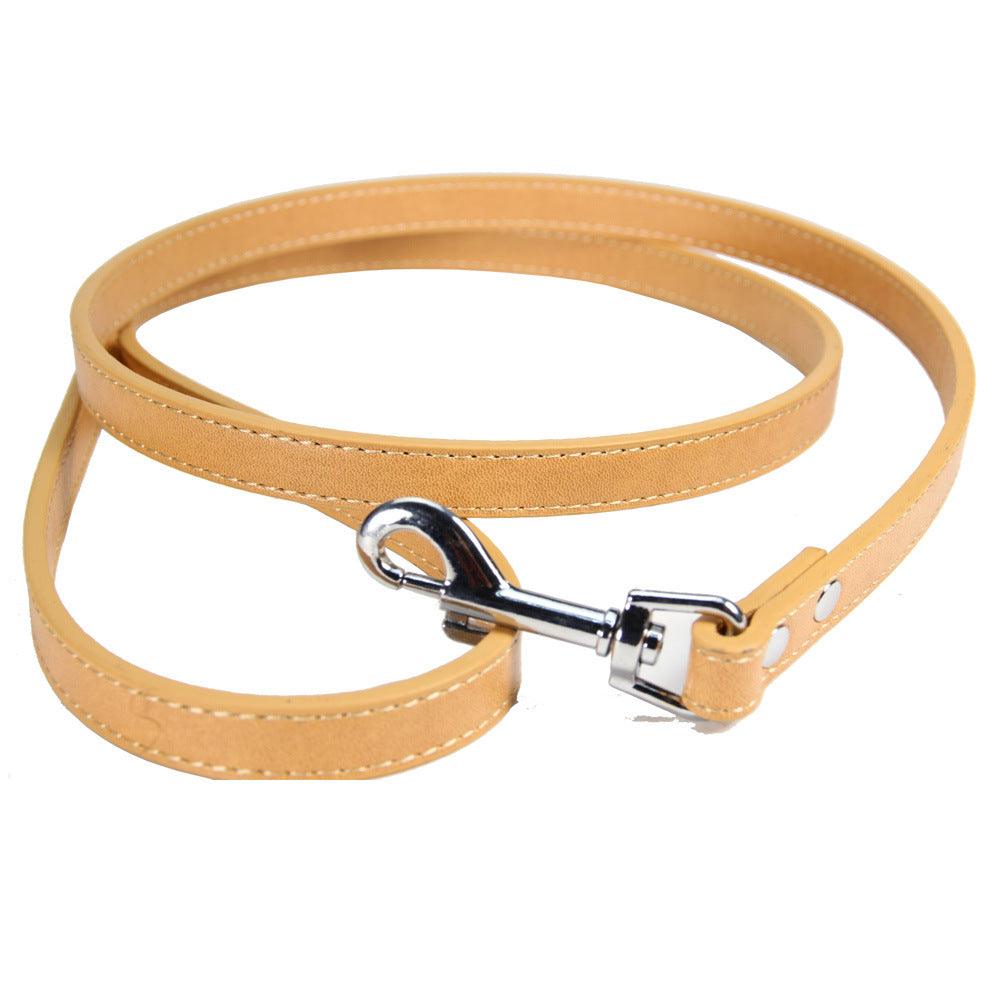 Luxury Leather Pet Leash - Stylish And Durable Cat And Dog Chain