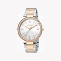 Esprit Women's Silver & Rose Gold Watch, Silver Dial | Es1l147m0065