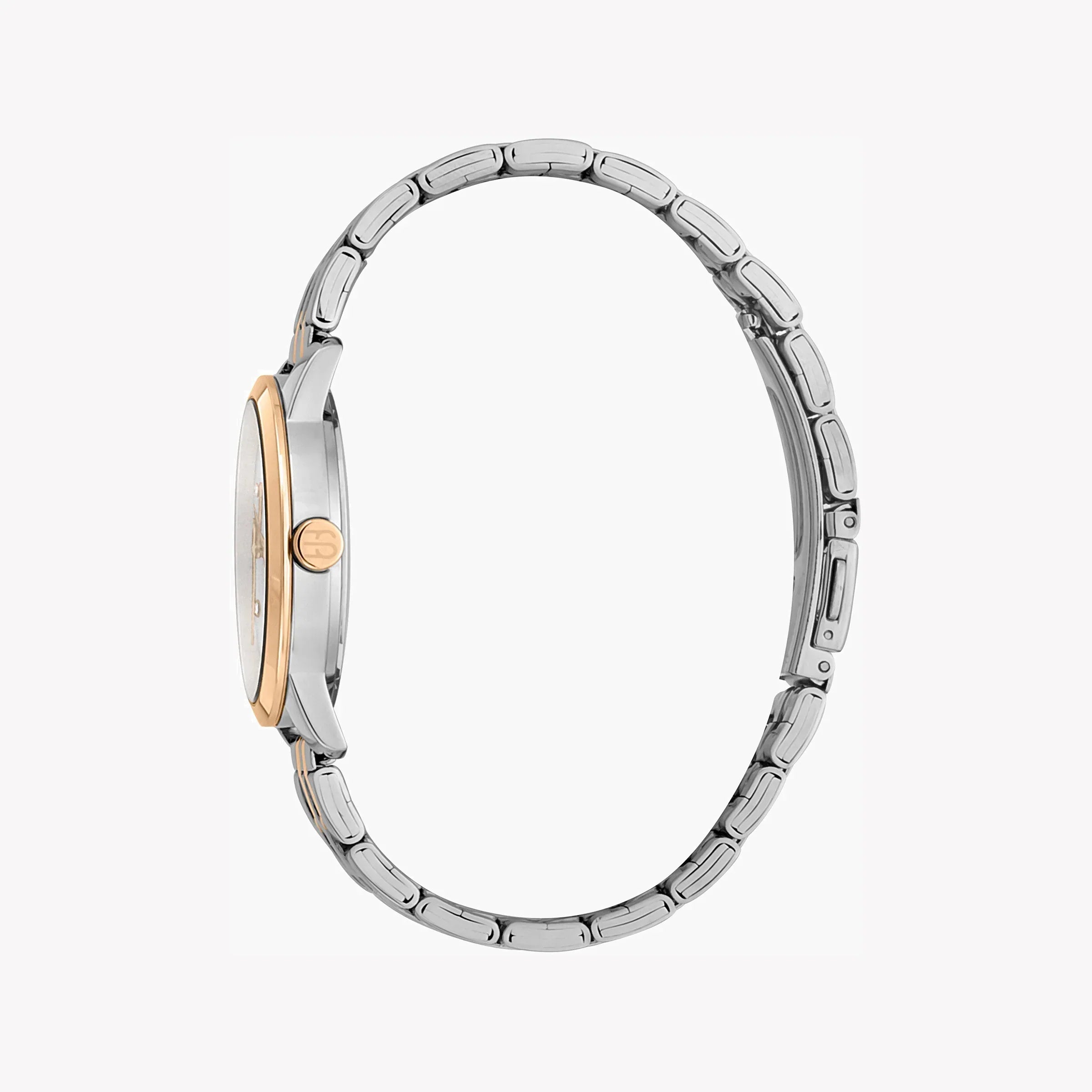 Esprit Women's Silver & Rose Gold Watch, Silver Dial | Es1l150m0025