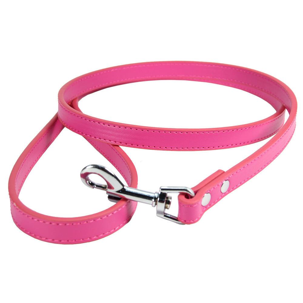 Luxury Leather Pet Leash - Stylish And Durable Cat And Dog Chain