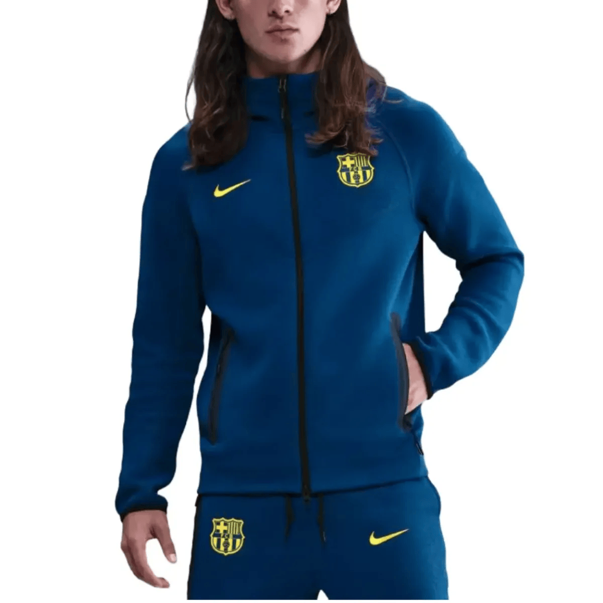 FC Barcelona blue Tech Fleece presentation tracksuit 2026 - Nike