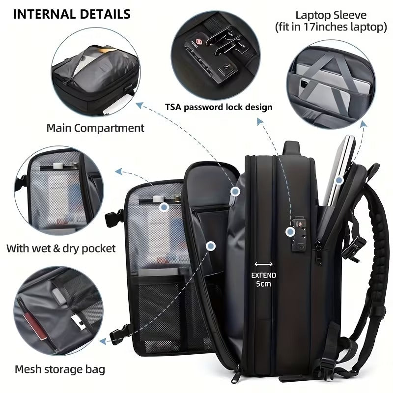 Compression Travel Laptop Backpack
