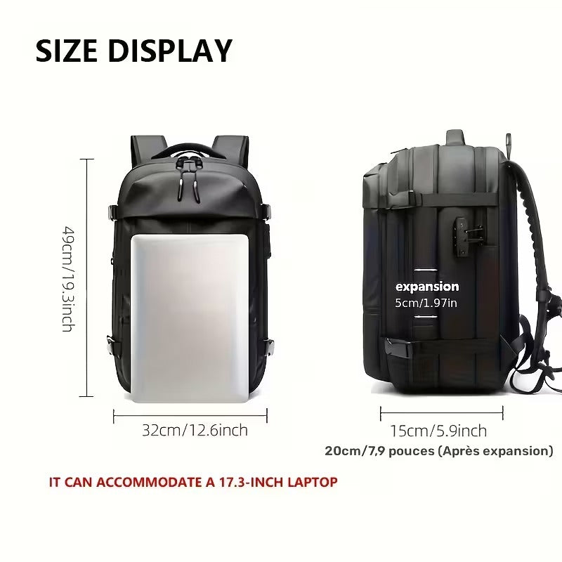 Compression Travel Laptop Backpack