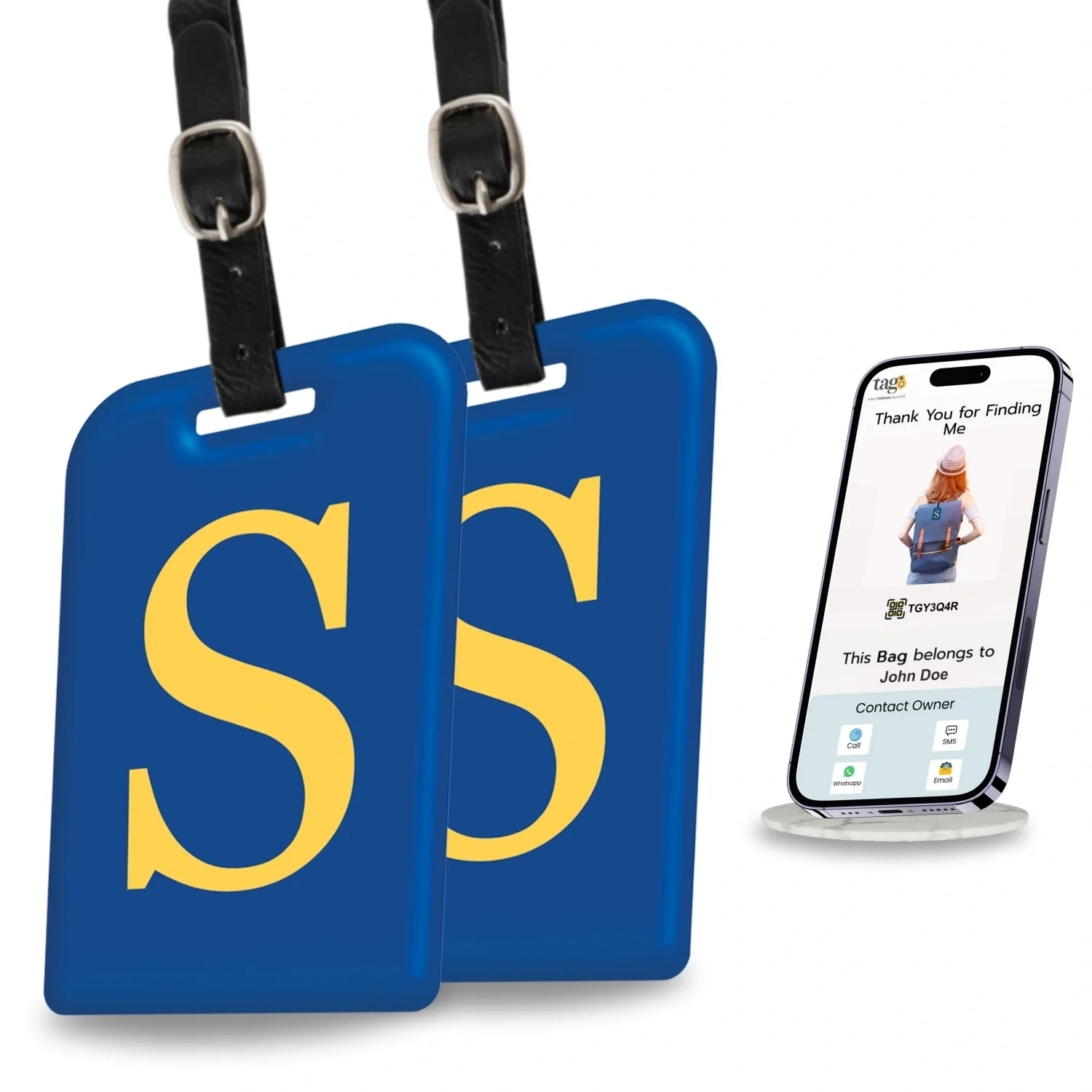 Initials Bag Tag S [pack of 2]