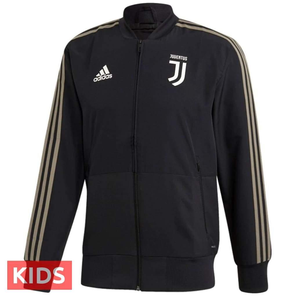Kids - Juventus black Presentation Soccer Tracksuit 2018/19 - Adidas