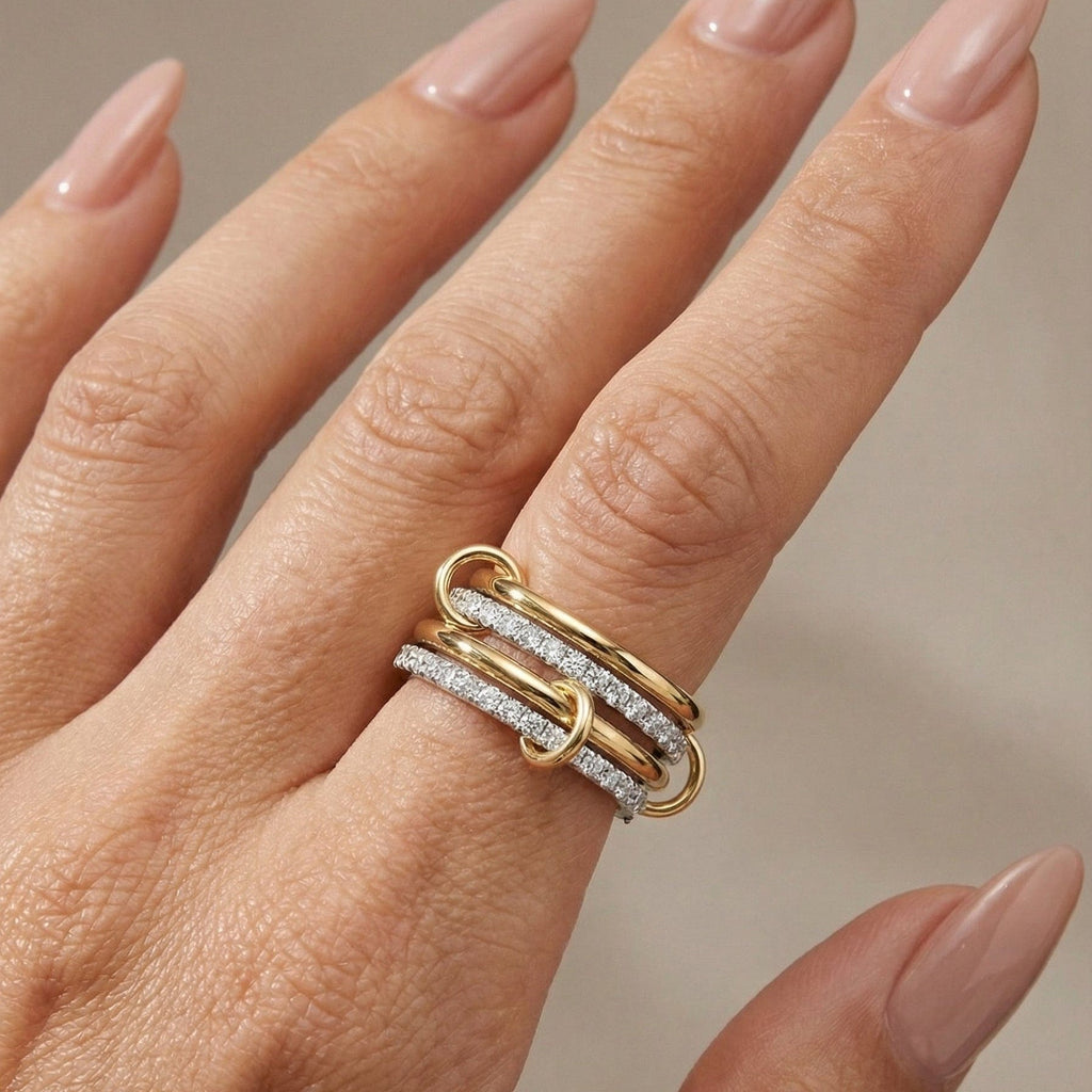 Holly - Interlocking Crystal Ring
