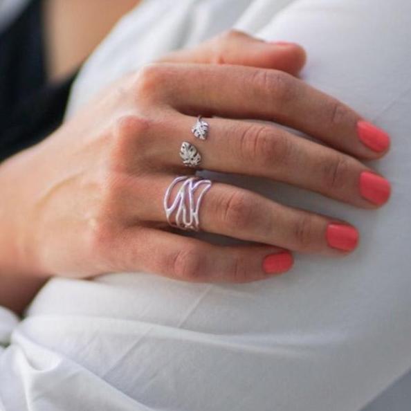 Ring Symphony - Sterling Silver Gold Plated Elegant Ring