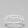 Ring Bond - Sterling Silver Braided Rope Ring