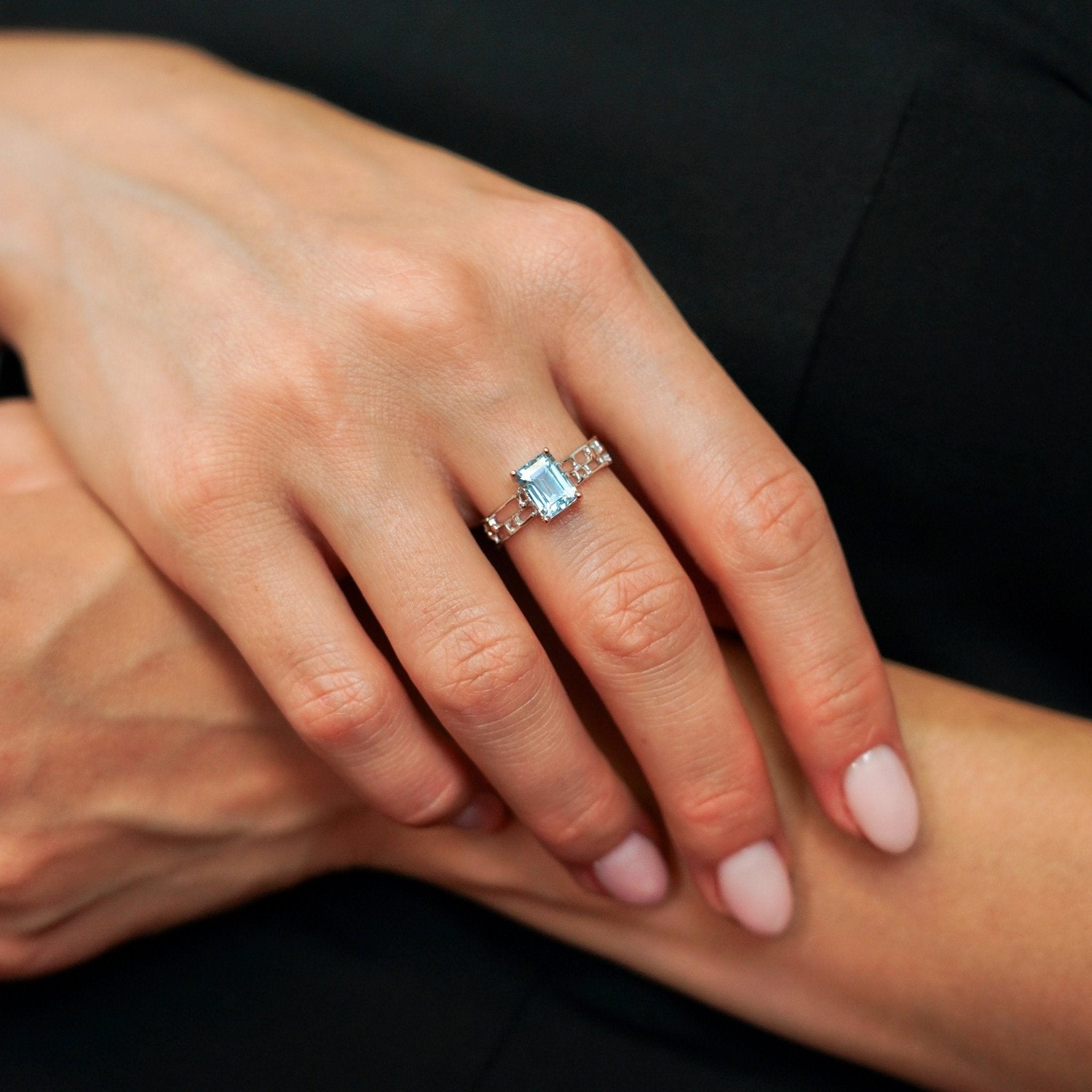 Ring Imperial - Sterling Silver Sky Blue Topaz Luxury Ring
