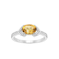 Ring Samarkand - Sterling Silver Zirconia & Citrine Ring