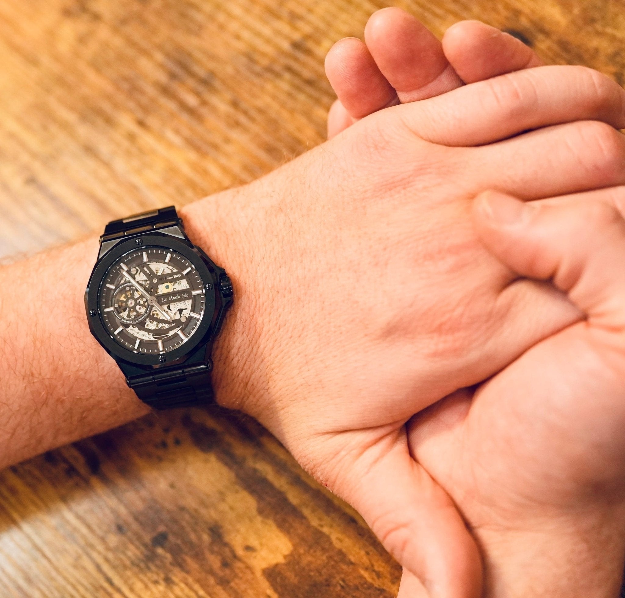 Ayoro Blackcore Skeleton AG8 Watch - Luxury Skeleton Timepiece