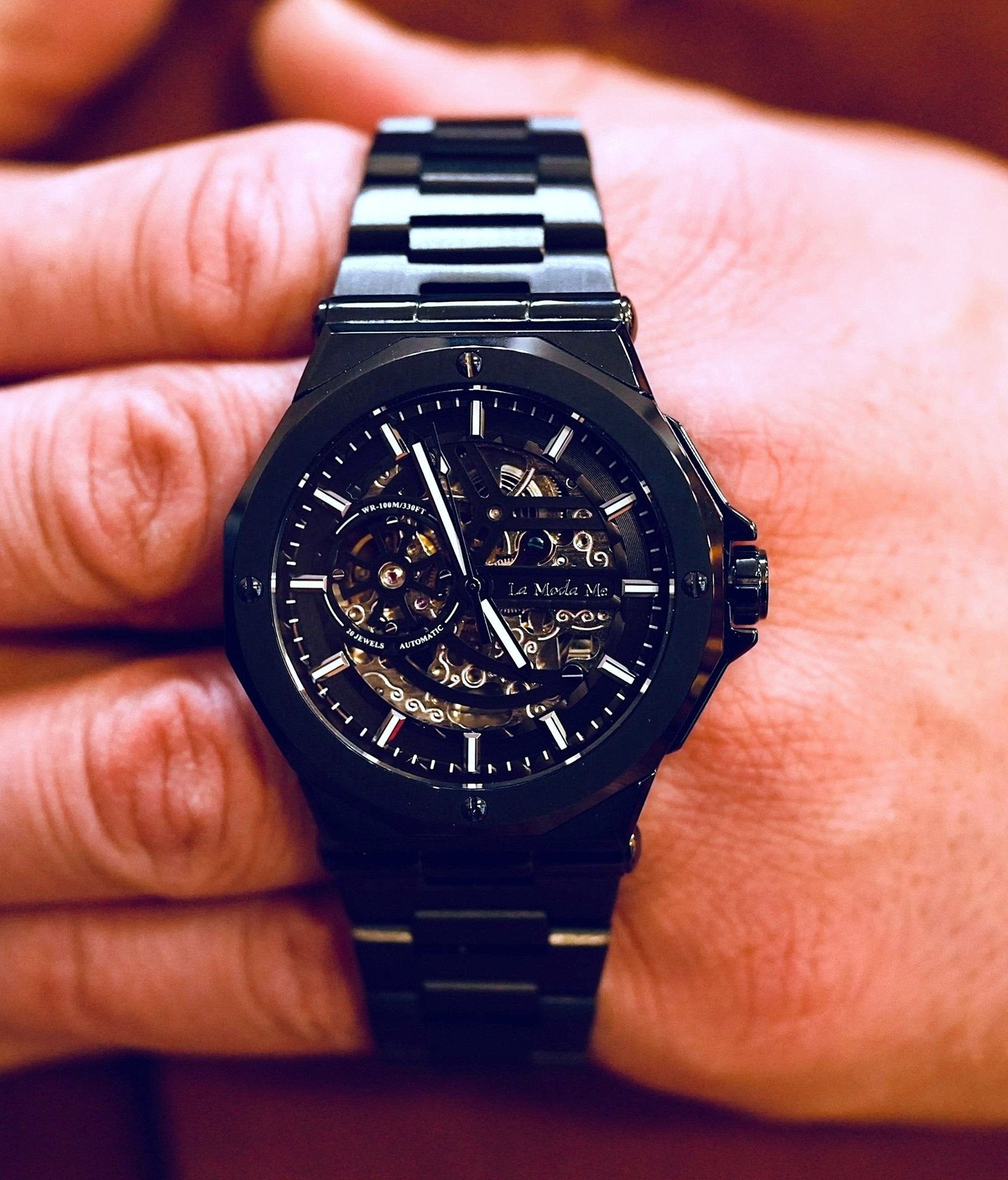 Ayoro Blackcore Skeleton AG8 Watch - Luxury Skeleton Timepiece