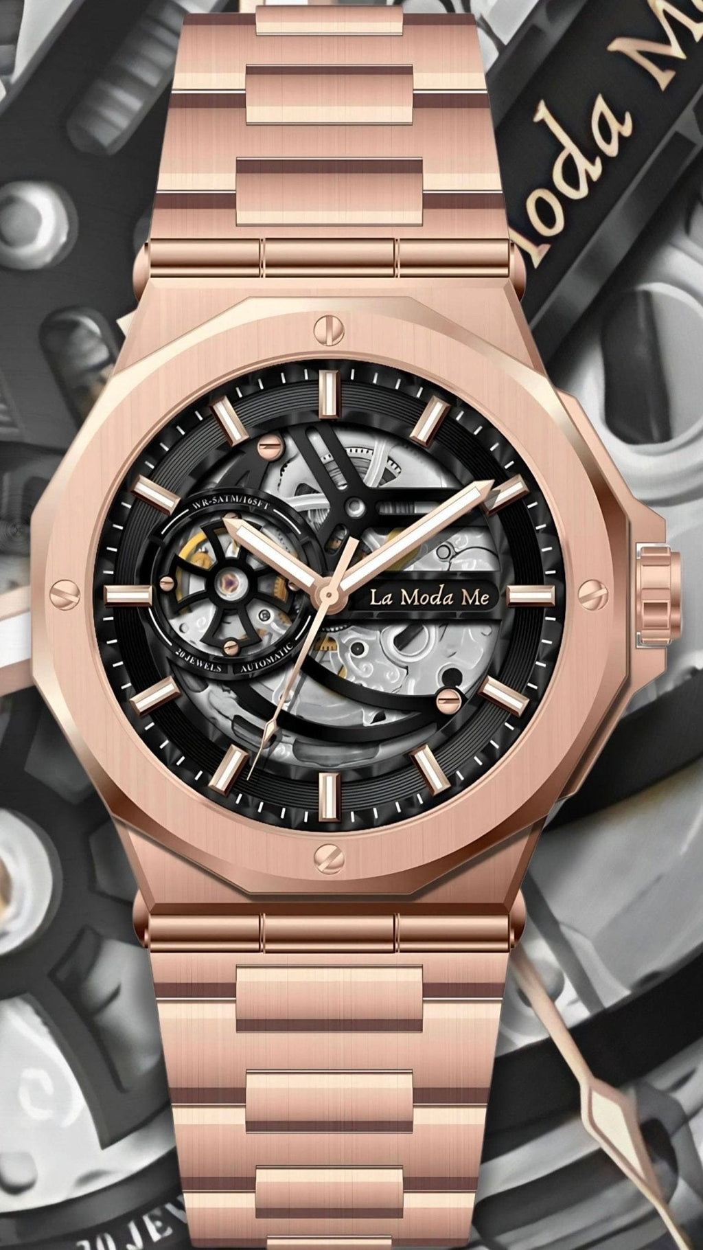Rubros Jewel Gold Watch - Luxury Gold Timepiece-4