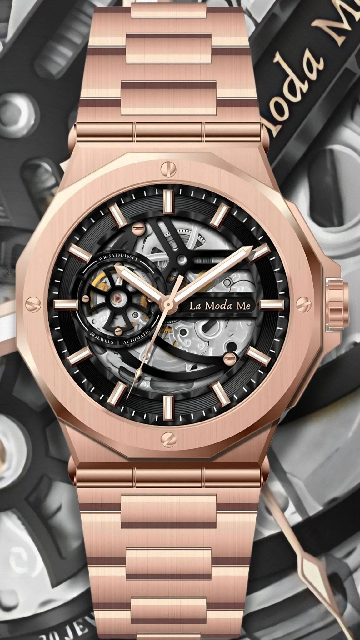 Rubros Jewel Gold Watch - Luxury Gold Timepiece-4
