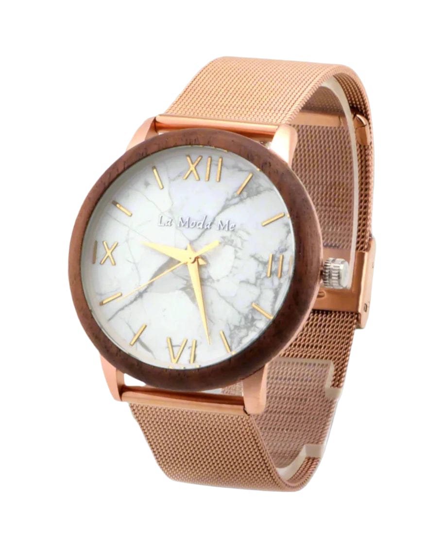 Watch Aurora Rose - Eco-Friendly Rosegold & Walnut Luxury Timepiece-1