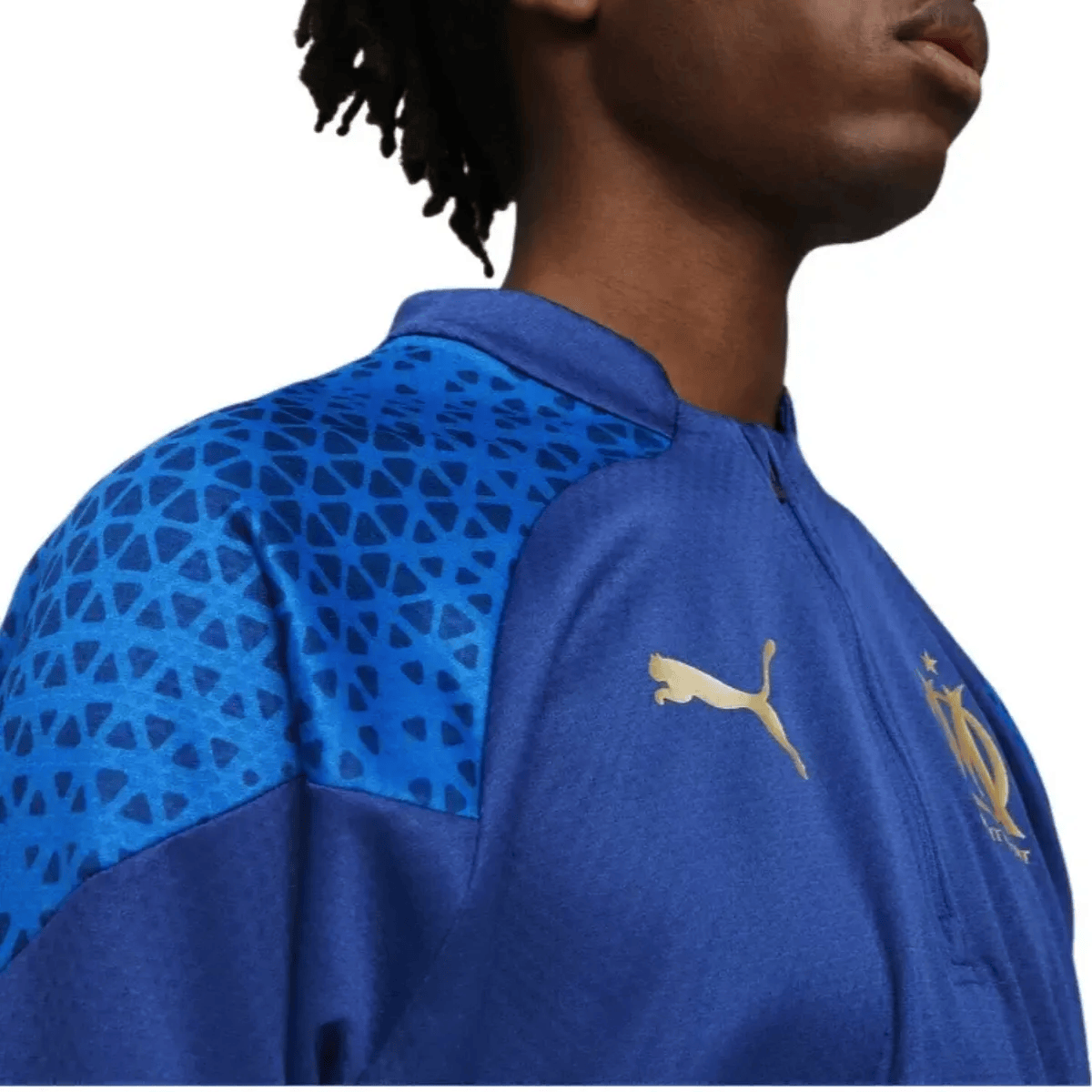 Olympique Marseille blue training technical tracksuit 2024 - Puma-3