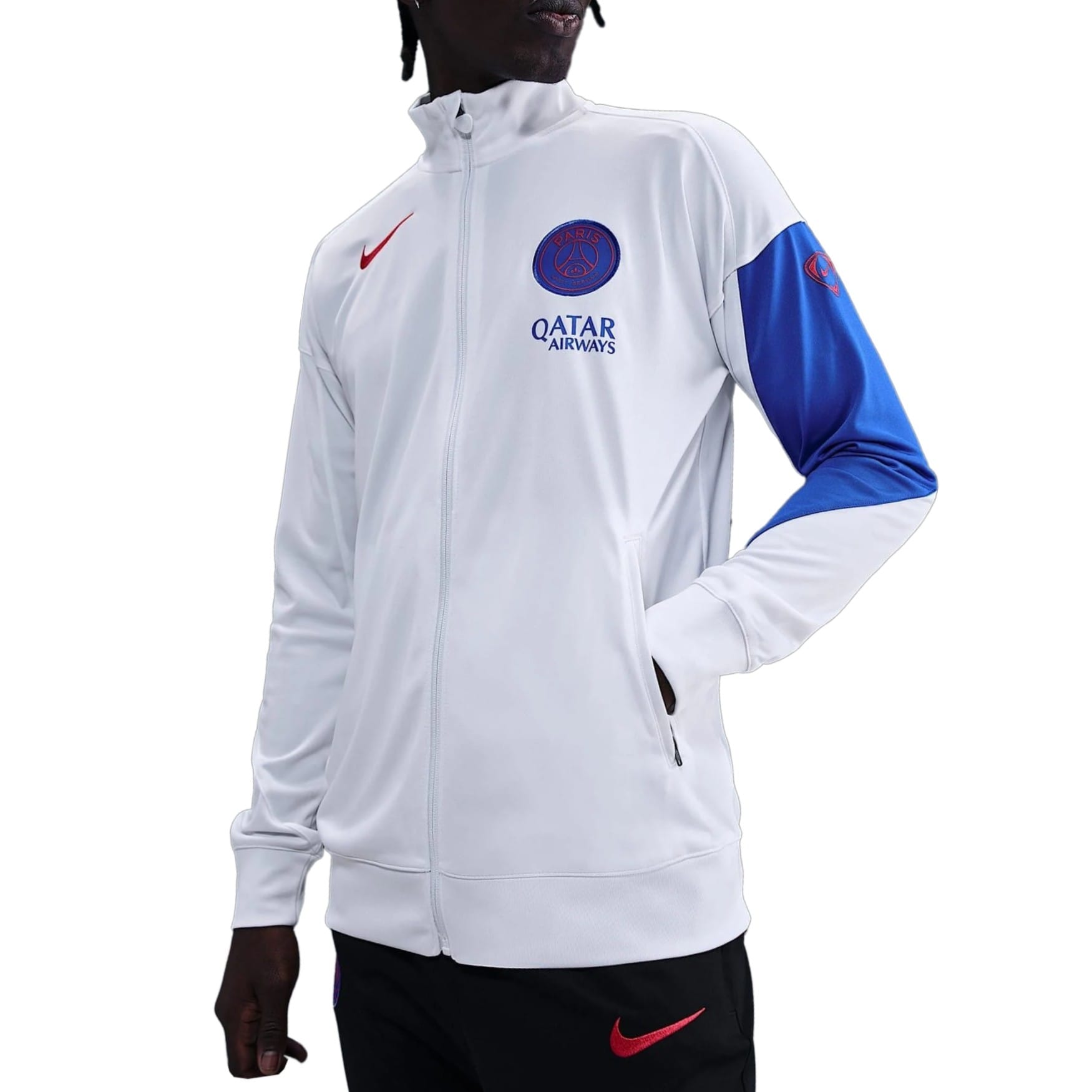 PSG white/black presentation soccer tracksuit UCL 2025/26 - Nike-0