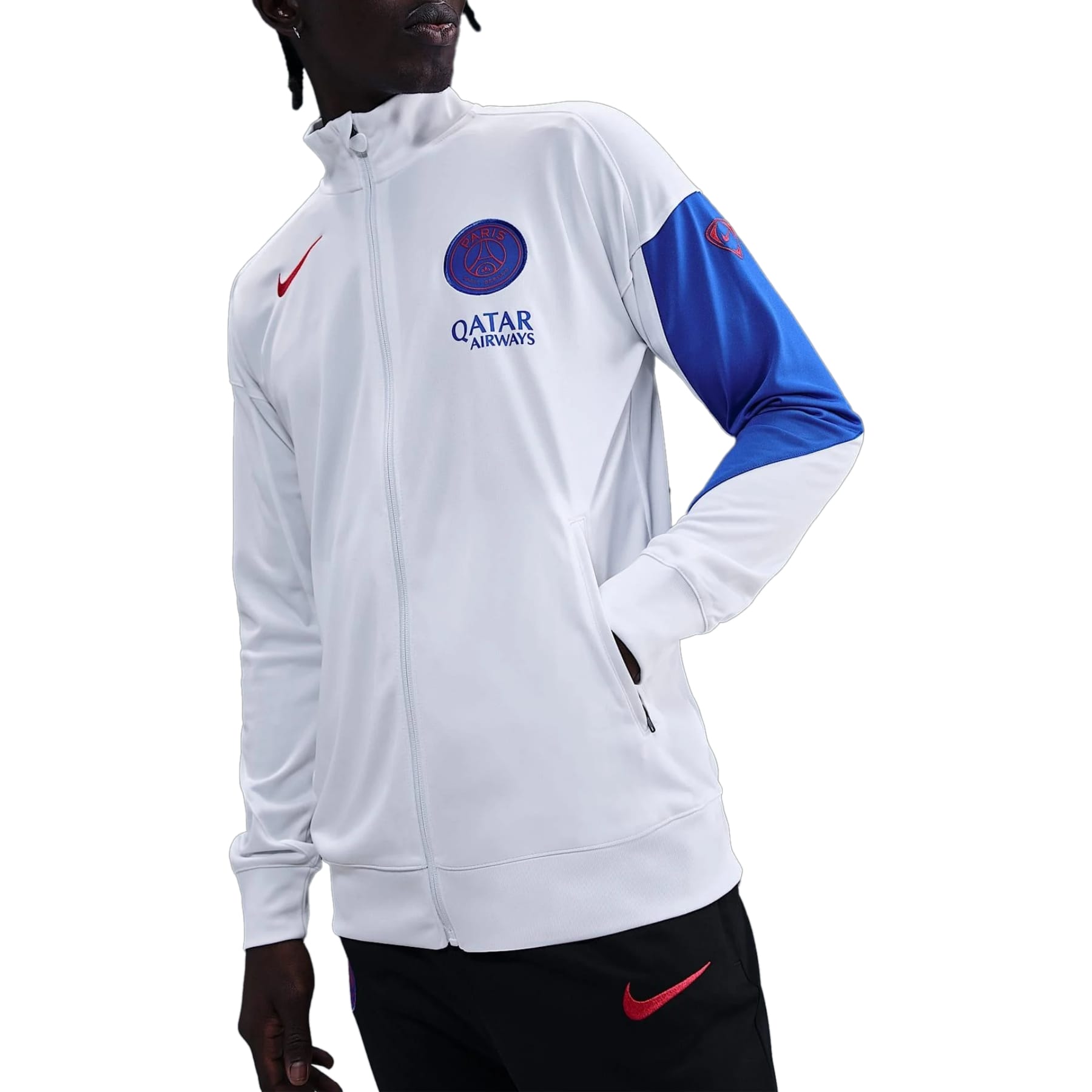 PSG white/black presentation soccer tracksuit UCL 2025/26 - Nike-4