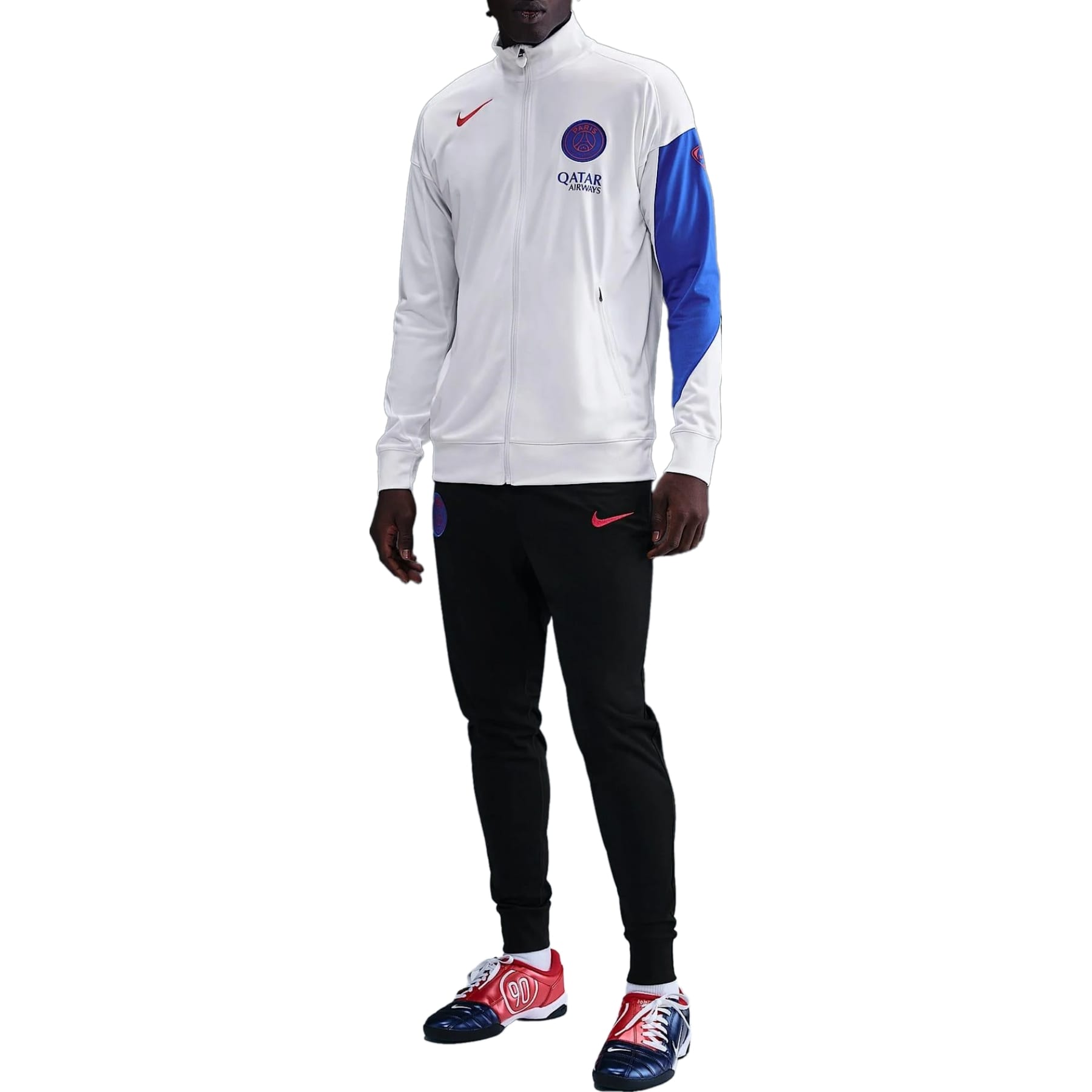 PSG white/black presentation soccer tracksuit UCL 2025/26 - Nike-2