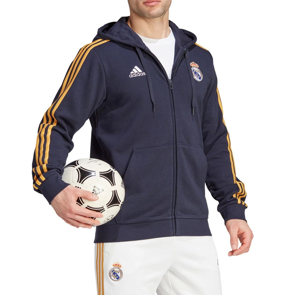 Real Madrid Casual 3S hooded presentation tracksuit 2023/24 - Adidas