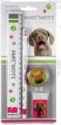 Van der Doelen writing set with a dog and cat print-0