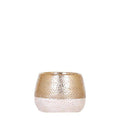 Elite Pflanztopf Gold Ø12cm – glänzender Keramik Übertopf – luxuriöser Blumentopf für Zimmerpflanzen & Kräuter – Topf für Fensterbank, Tisch & Regal