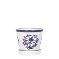 Malaga Topf – Blau – Ø6cm – Blumentopf aus Keramik im mediterranen Stil – Handgefertigte Optik