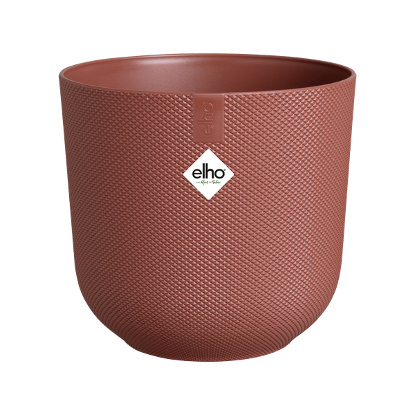 Jazz Pflanztopf Rot – D14 x H13 – Blumentopf für Innen & Außen – Eleganter runder Pflanzkübel aus Kunststoff – Übertopf für Zimmer
