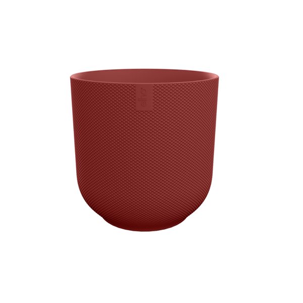Jazz Pflanztopf Rot – D14 x H13 – Blumentopf für Innen & Außen – Eleganter runder Pflanzkübel aus Kunststoff – Übertopf für Zimmer