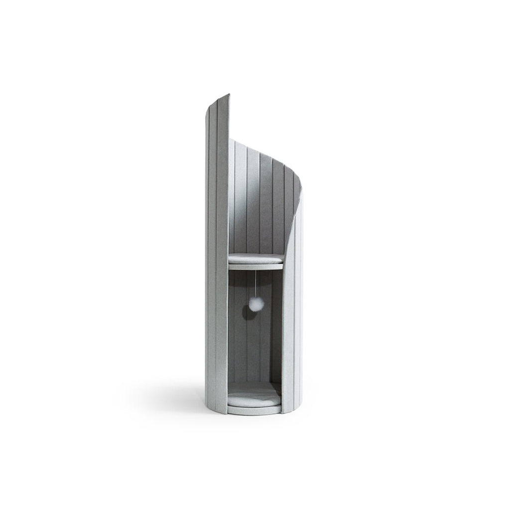 Time Tower Modern Cat Tree Condo – Space Saving Vertical Cat Tower-3