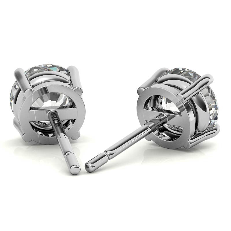 1.50 CTW Lab-Grown Diamond Stud Earrings – G/VS Clarity, 14k Gold Over Sterling Silver, White or Yellow Gold